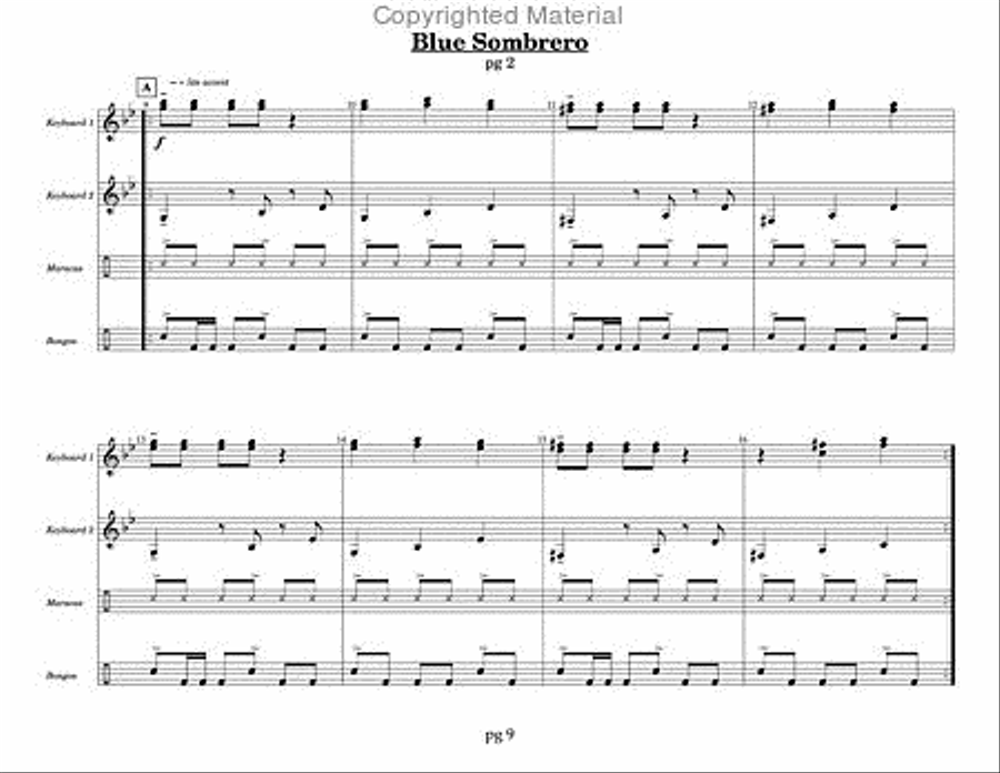 Los Cabos Suite (Blast Off Series) Percussion Ensemble scores gallery preview page 6