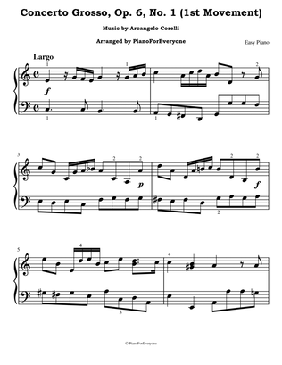 Concerto Grosso, Op. 6, No. 1 (1st Movement) - Corelli (Easy Piano)