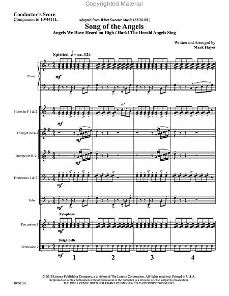 Song of the Angels - Brass and Percussion Score and Parts