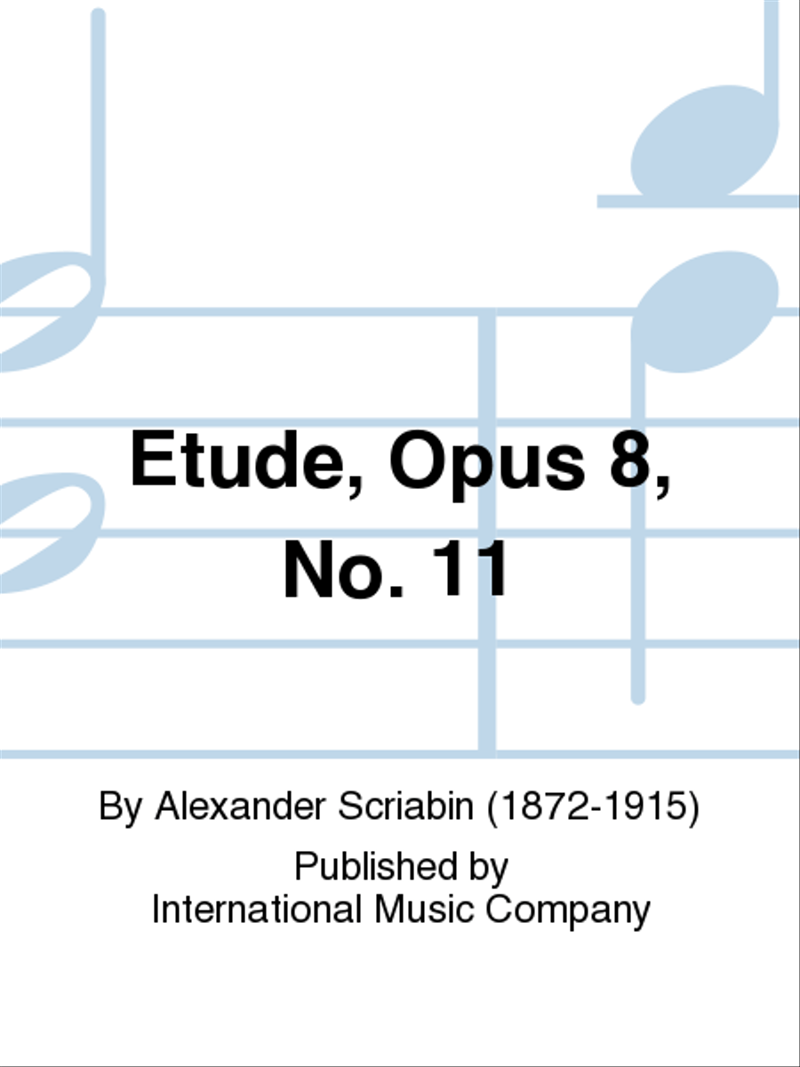 Etude, Opus 8, No. 11 Piano Accompaniment scores gallery preview page 1