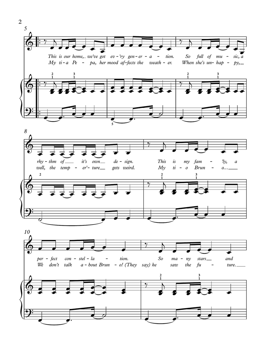 The Family Madrigal Easy Piano scores gallery preview page 2