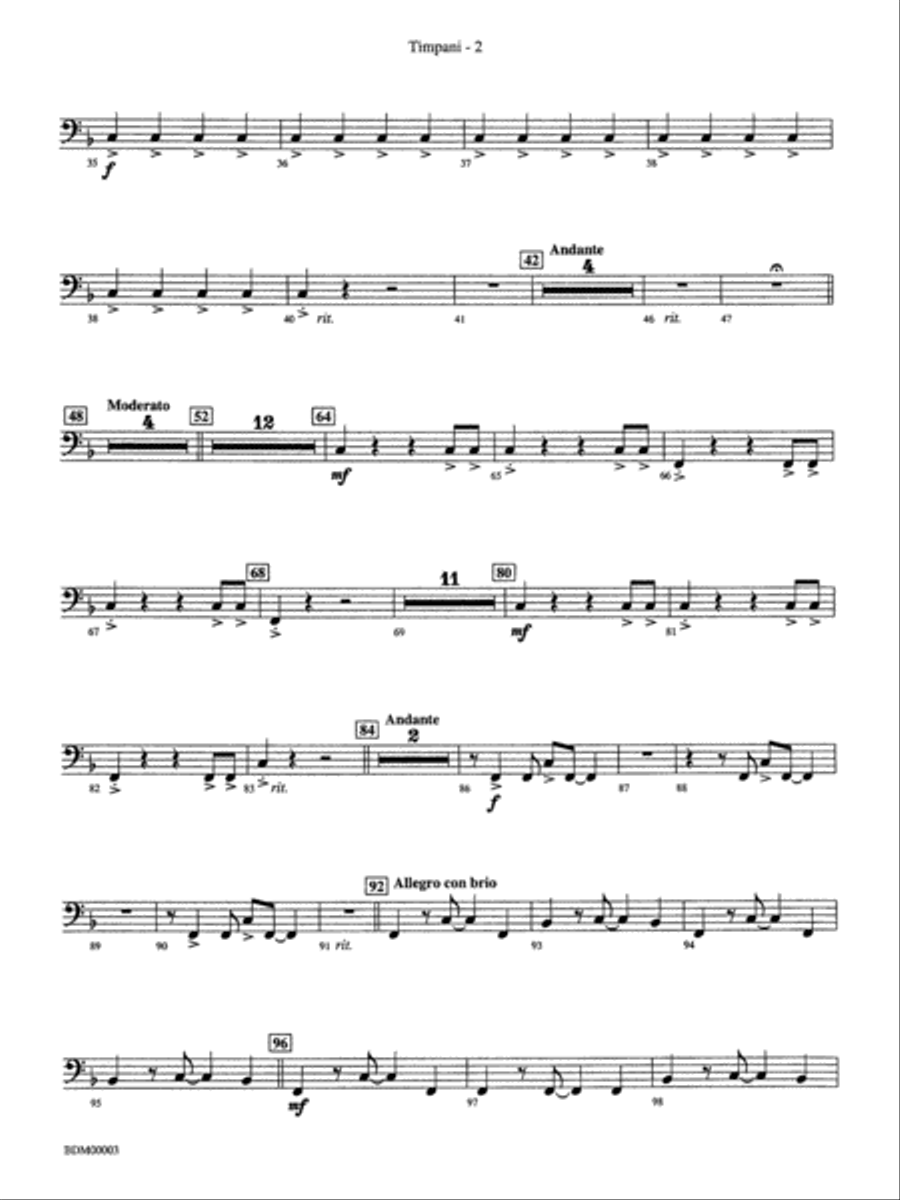 Overture de Argentina: Timpani Concert Band scores gallery preview page 2