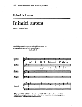 Inimici autem (Lord, my foes are yet)