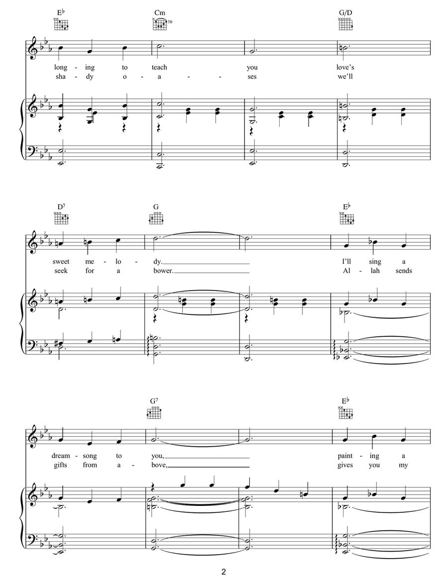 The Desert Song The Desert Song Piano, Vocal, Guitar scores gallery preview page 2