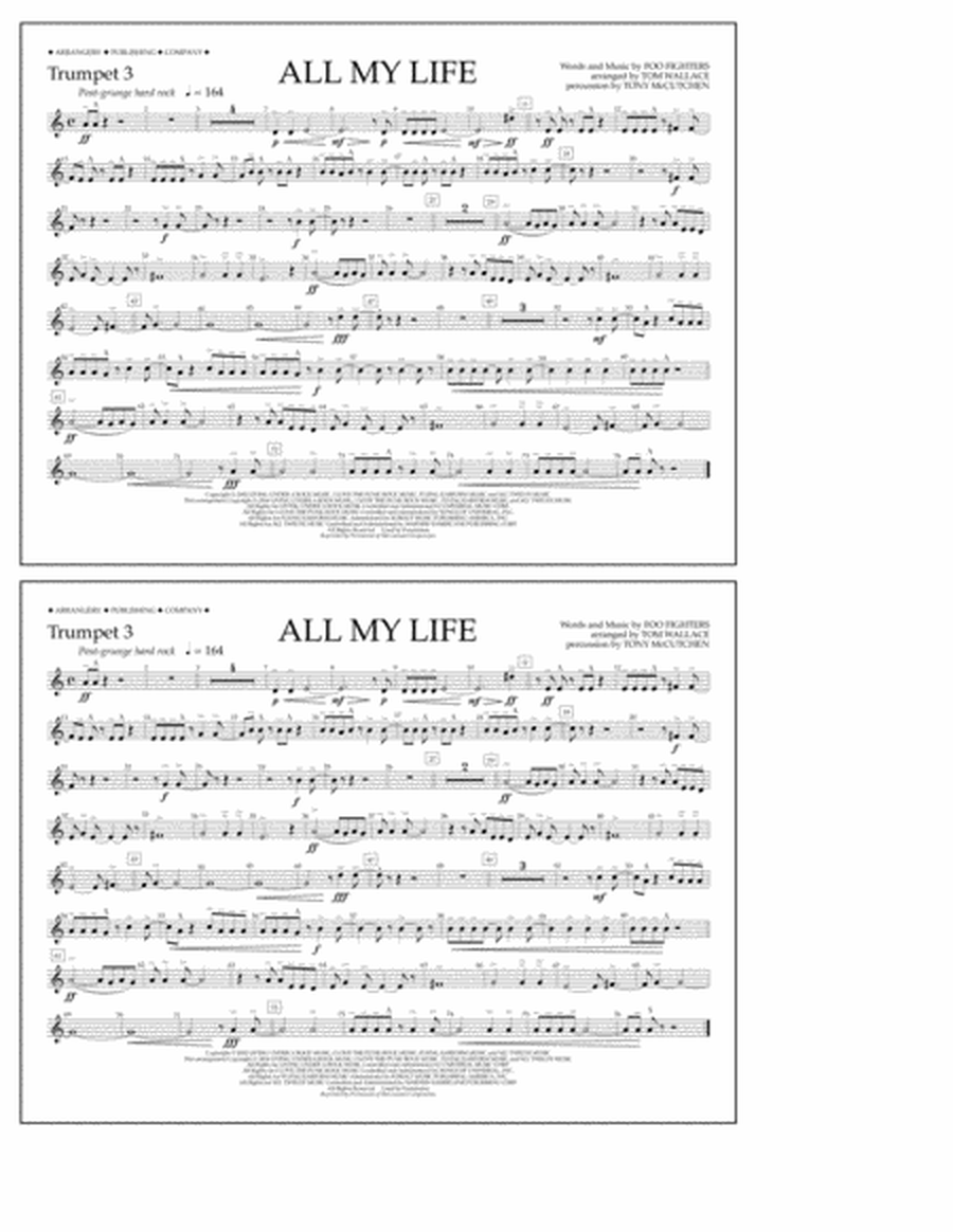 All My Life - Trumpet 3