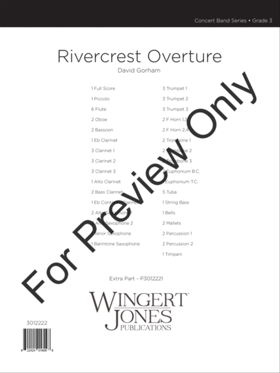 Rivercrest Overture Concert Band scores gallery preview page 2