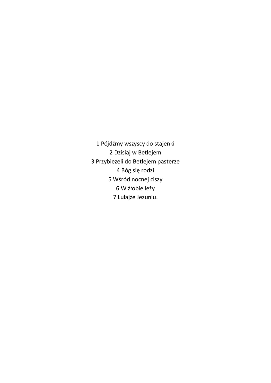 Kolędy Polskie (Polish Christmas Carols) for piano /keyboards, arrangement for begginers Easy Piano scores gallery preview page 2