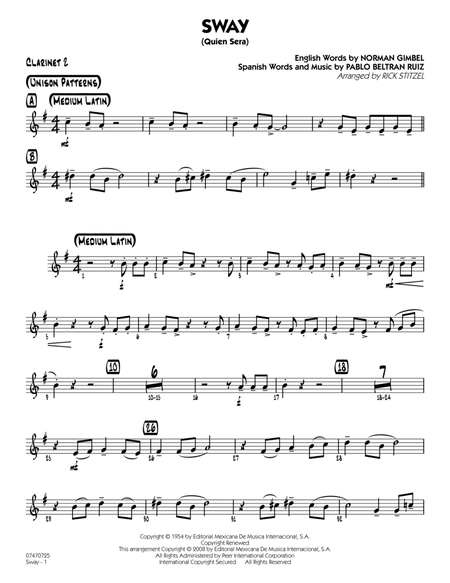Sway (Quien Sera) - Bb Clarinet 2