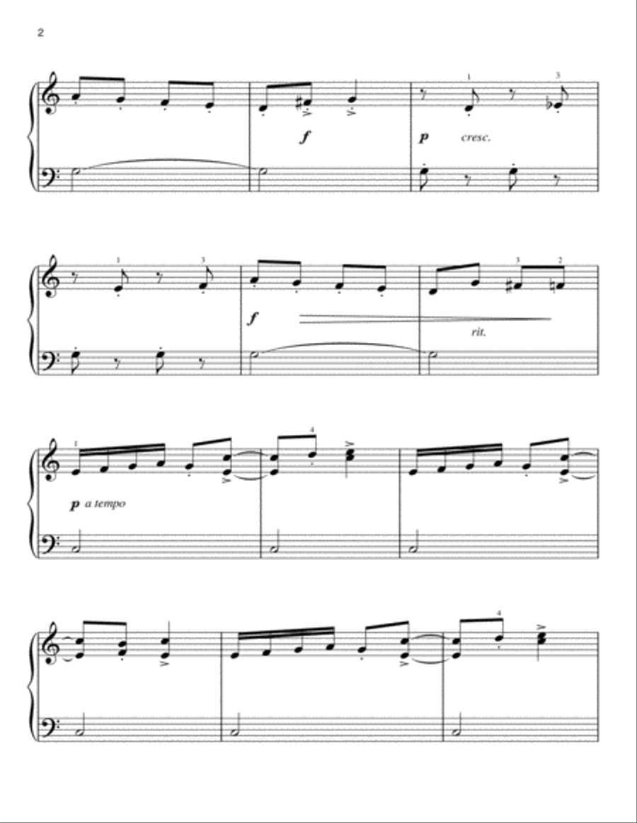 Spinning Song Easy Piano scores gallery preview page 2