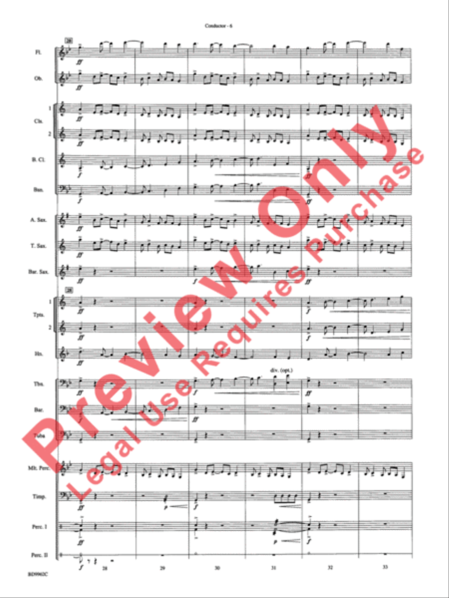 Rites of Tamburo Concert Band scores gallery preview page 9
