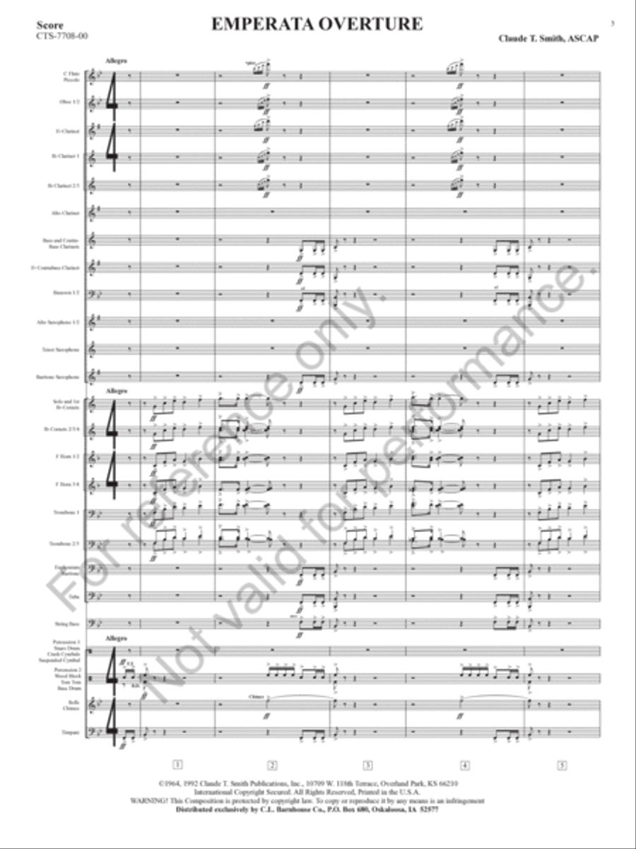 Emperata Overture Concert Band scores gallery preview page 4