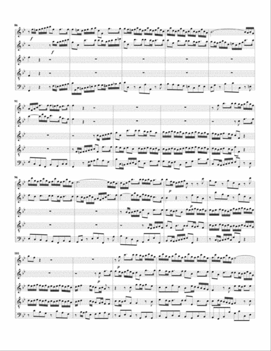 Aria: Ein unbegreiflich Licht erfuellt den ganzen Kreis from Cantata BWV 125 (Version in B flat majo Recorder scores gallery preview page 6