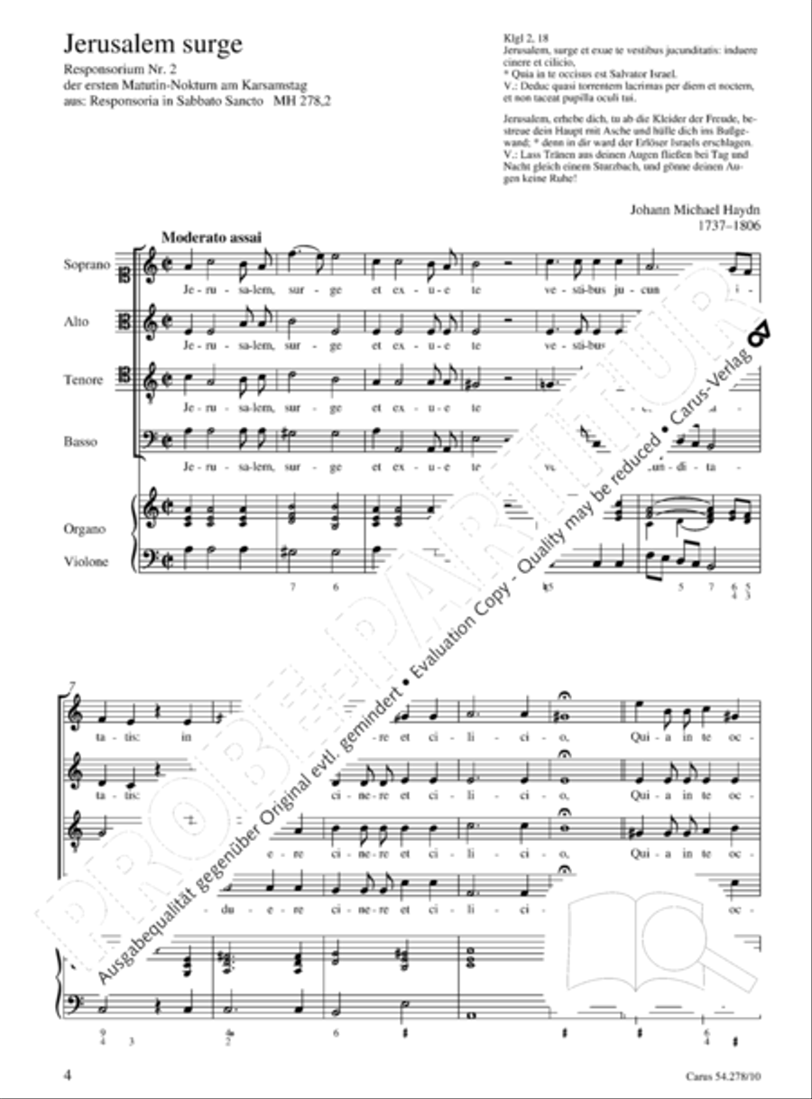 Sicut ovis, Jerusalem surge, Aestimatus sum Score scores gallery preview page 5