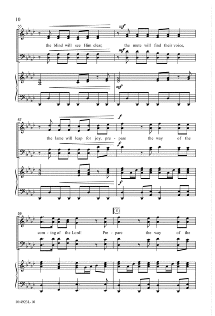 The Coming of the Lord The Coming of the Lord 4-Part scores gallery preview page 10