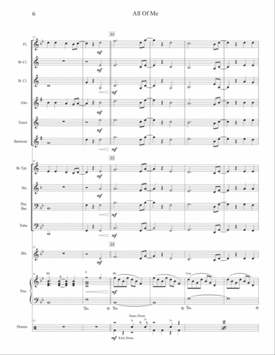 All Of Me Bass Clarinet scores gallery preview page 6