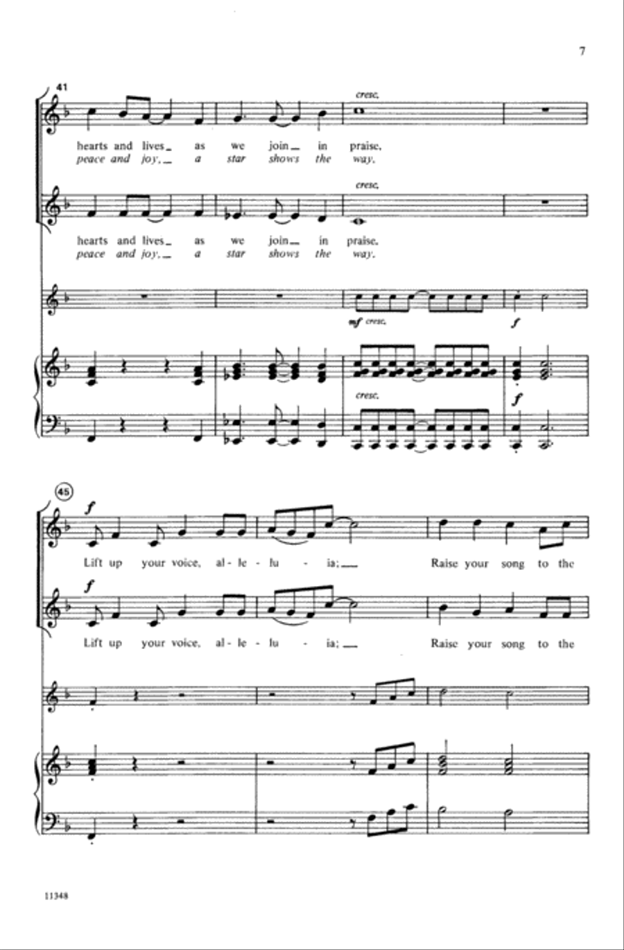 Lift Up Your Voice, Alleluia Choir scores gallery preview page 6