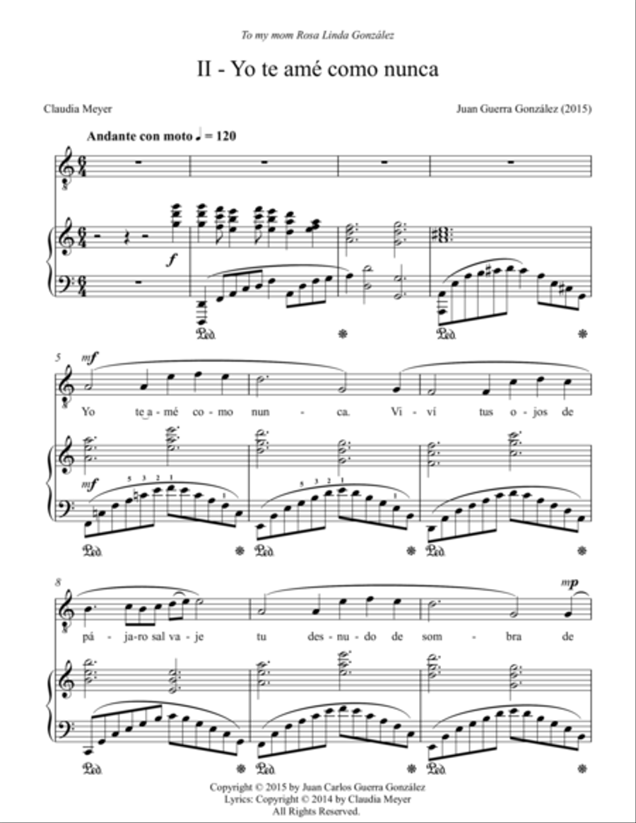 Yo te ame como nunca from Estacion del frio Tenor Voice scores gallery preview page 6