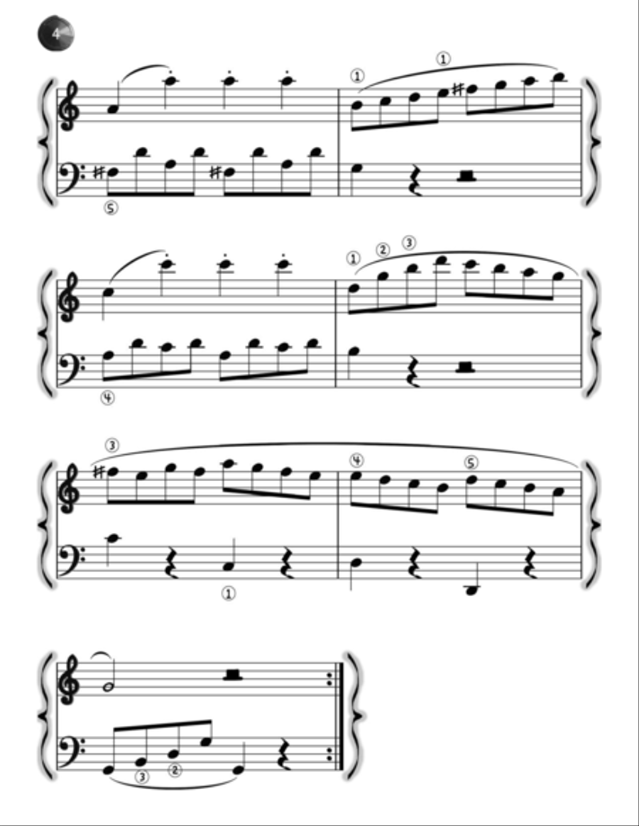 Clementi Sonatina No. 1, Op. 36 (easy to read edition) Piano Method scores gallery preview page 4