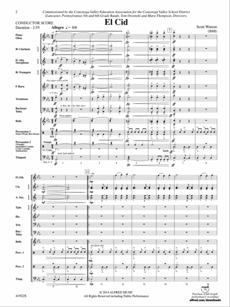 El Cid: Score El Cid: Score Concert Band scores gallery preview page 2