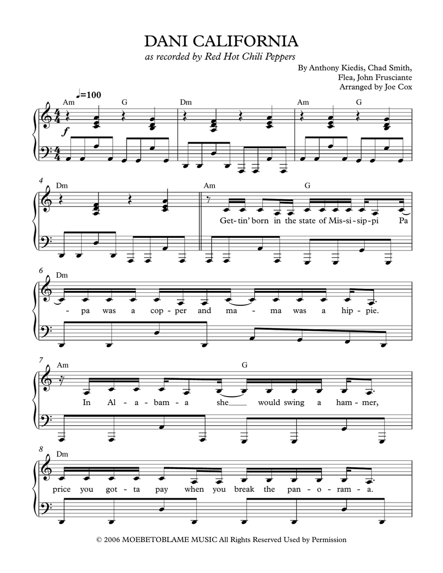 Dani California Small Ensemble scores gallery preview page 1