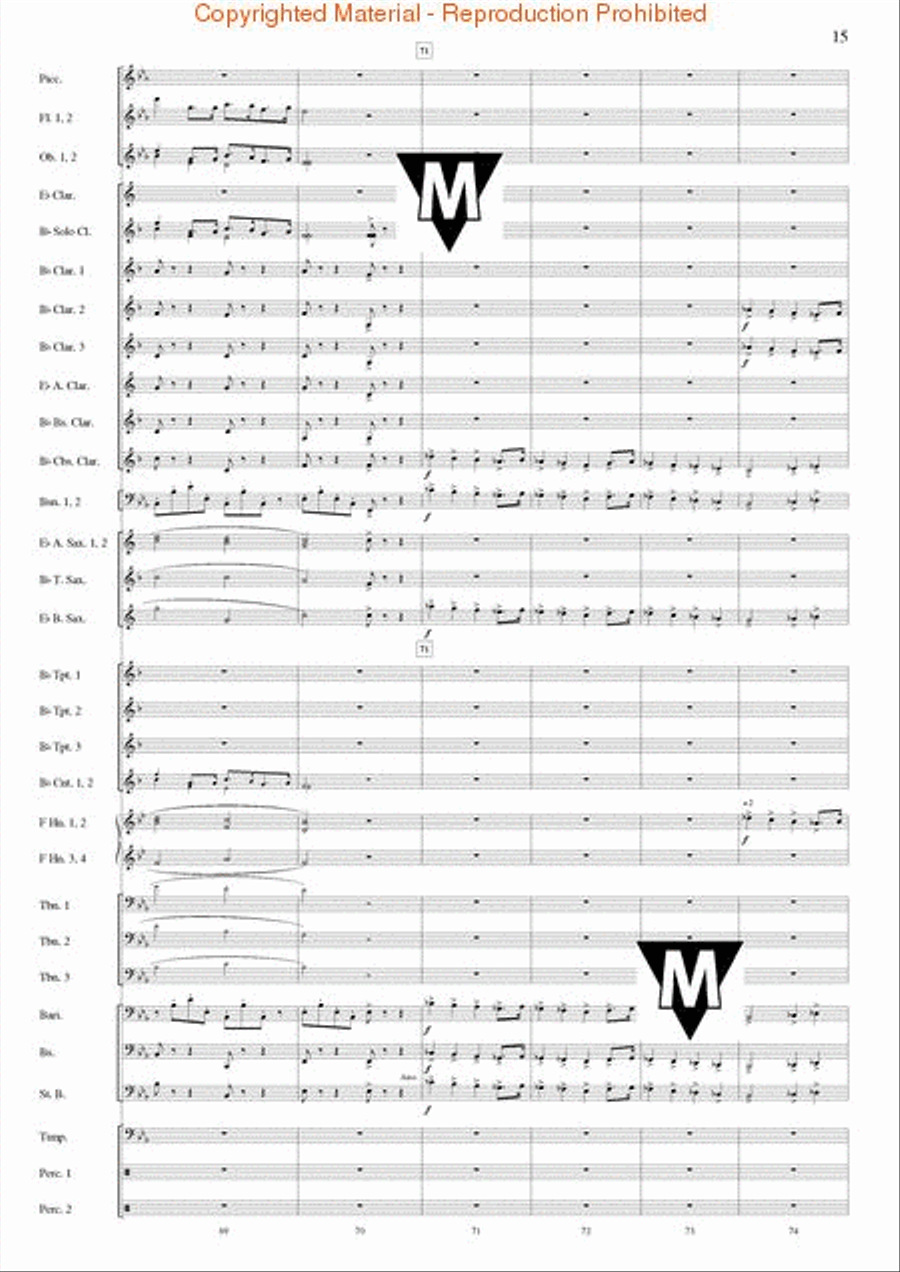 Triumphal March (from Aida) Concert Band scores gallery preview page 16