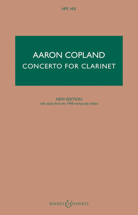 Book cover for Concerto for Clarinet – New Edition