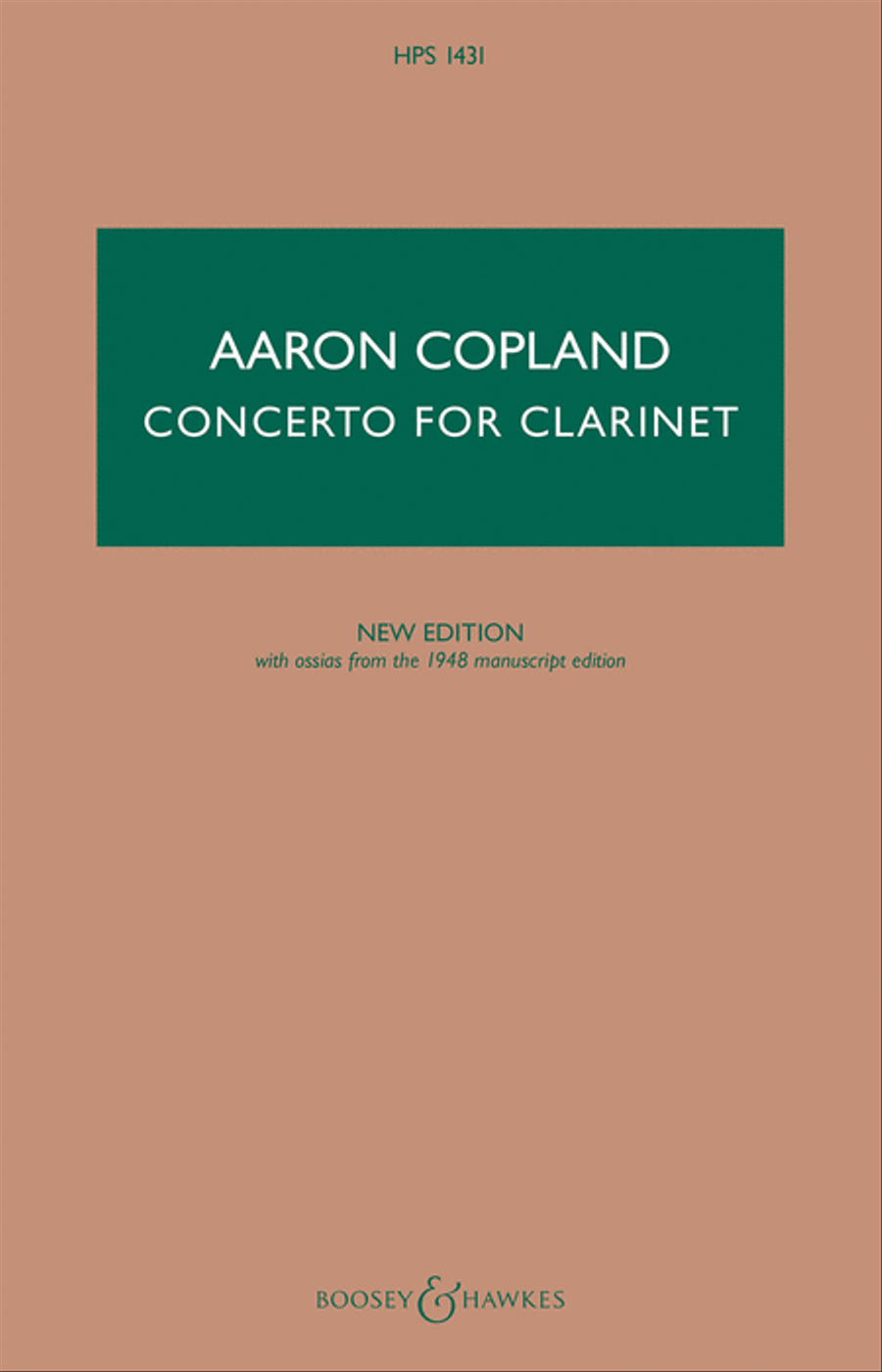 Book cover for Concerto for Clarinet – New Edition