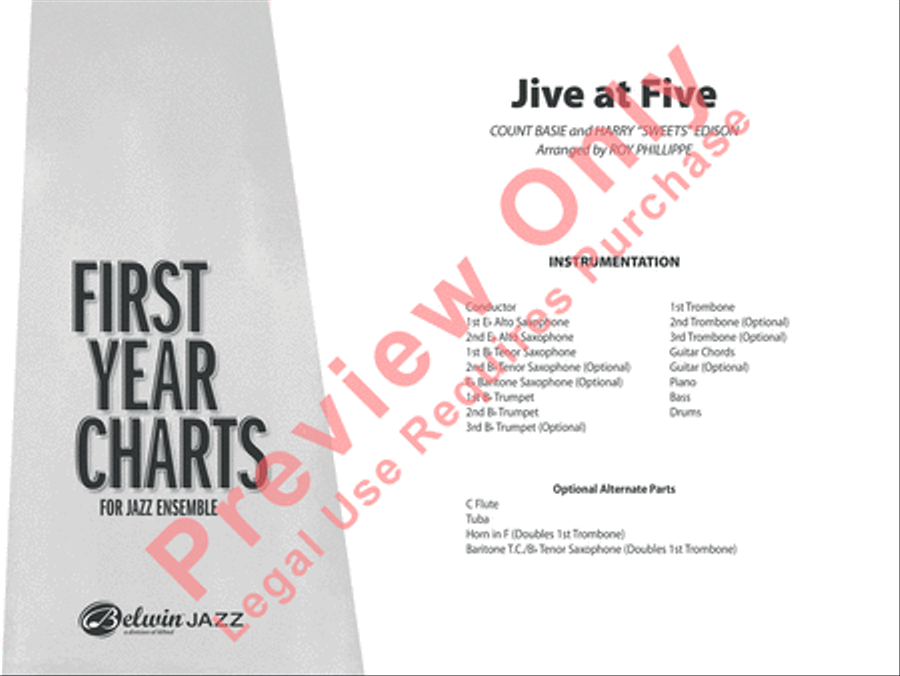 Jive at Five Jazz Ensemble scores gallery preview page 2