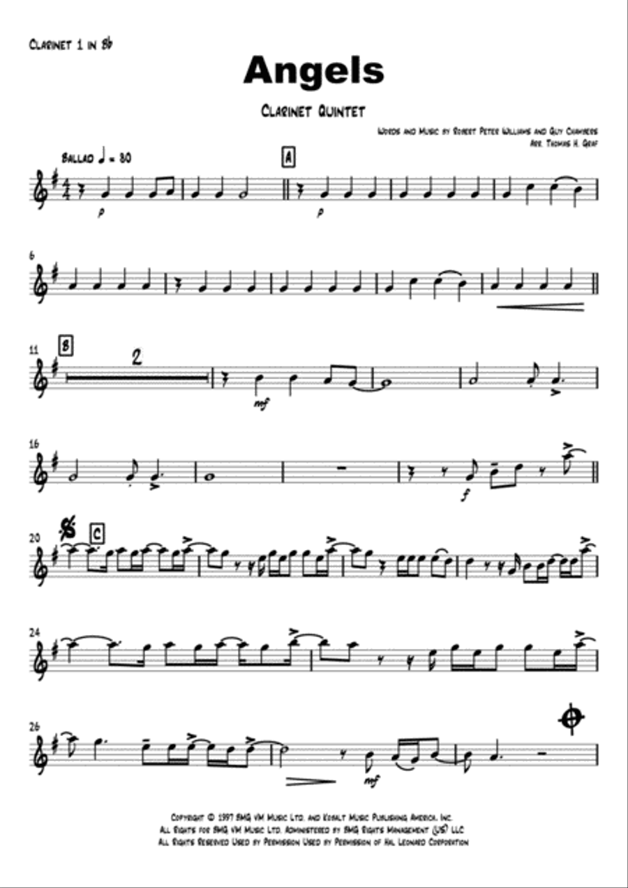 Angels Clarinet Quintet scores gallery preview page 4