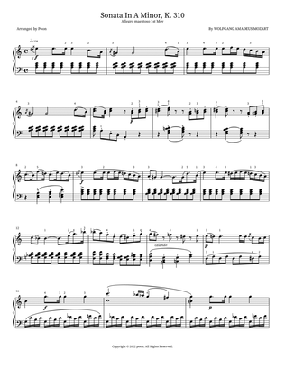 Sonata In A Minor, K. 310