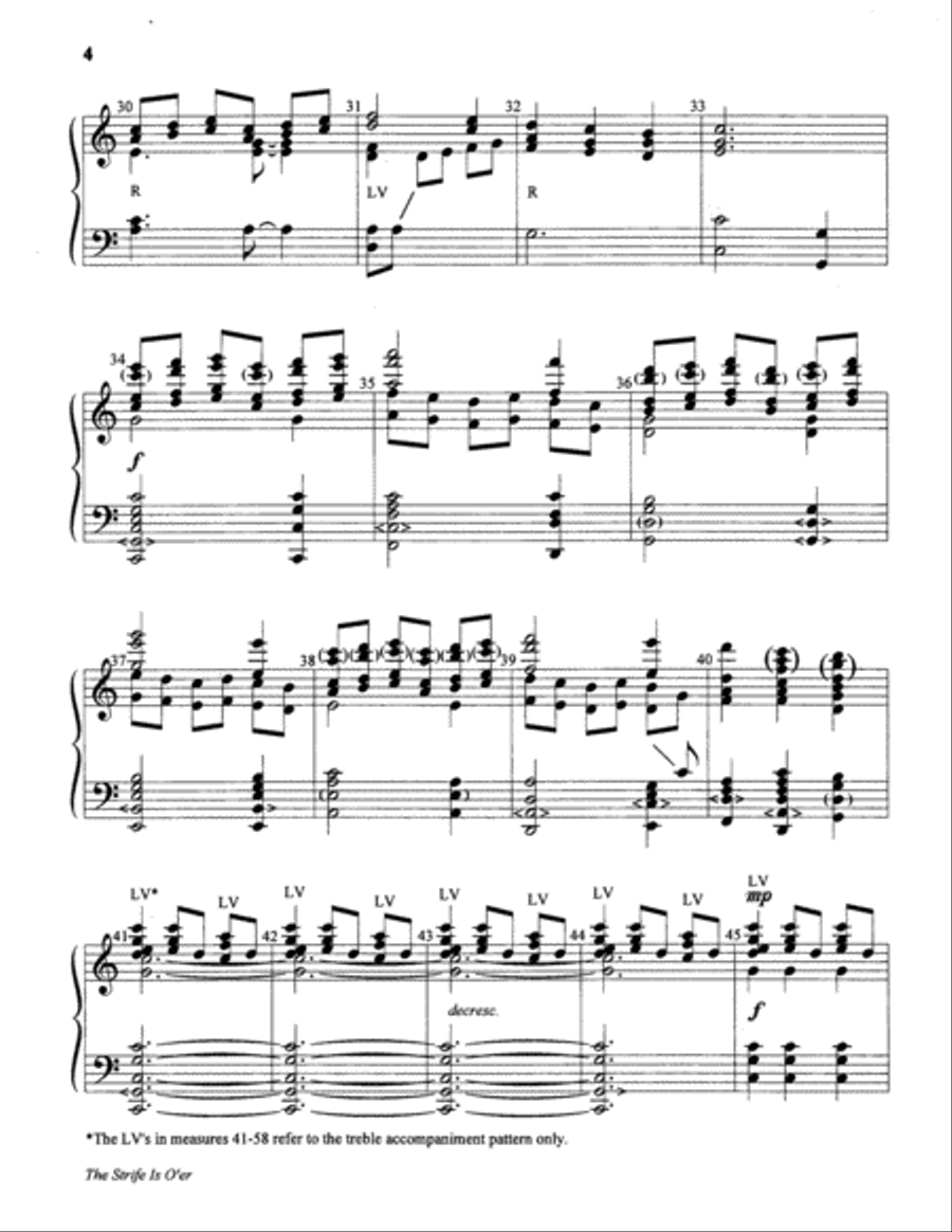 The Strife Is O'er 5-Octaves scores gallery preview page 4
