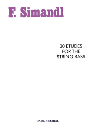 Book cover for 30 Etudes for the String Bass