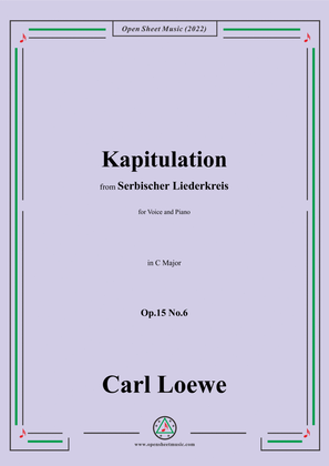 Book cover for Loewe-Kapitulation,in C Major,Op.15 No.6