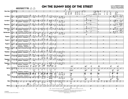 On The Sunny Side Of The Street - Conductor Score (Full Score)