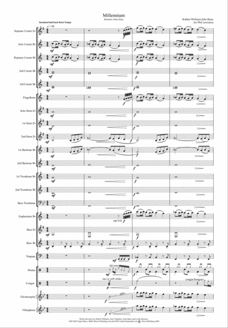 Millennium Brass Ensemble scores gallery preview page 1