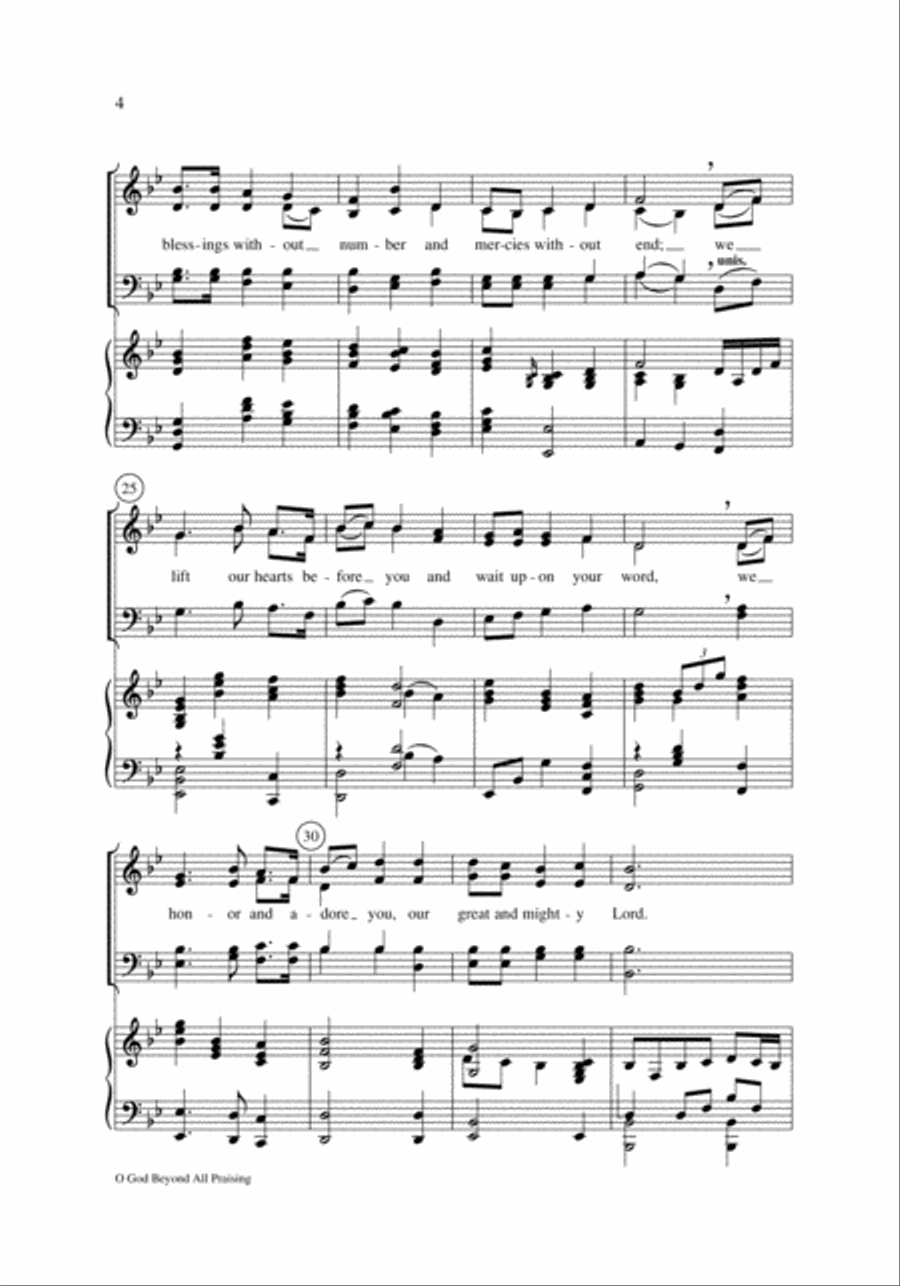O God Beyond All Praising O God Beyond All Praising 4-Part scores gallery preview page 4
