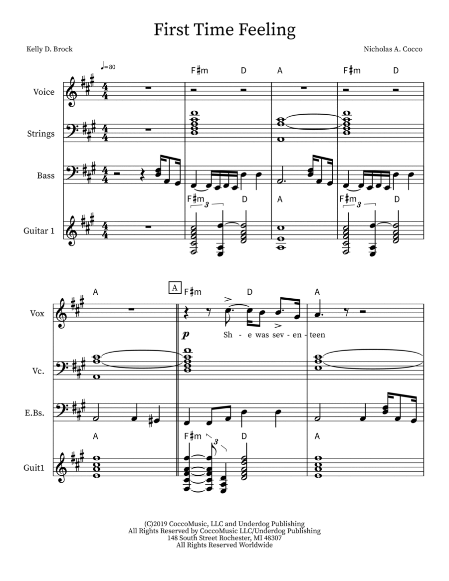 First Time Feeling Voice scores gallery preview page 1