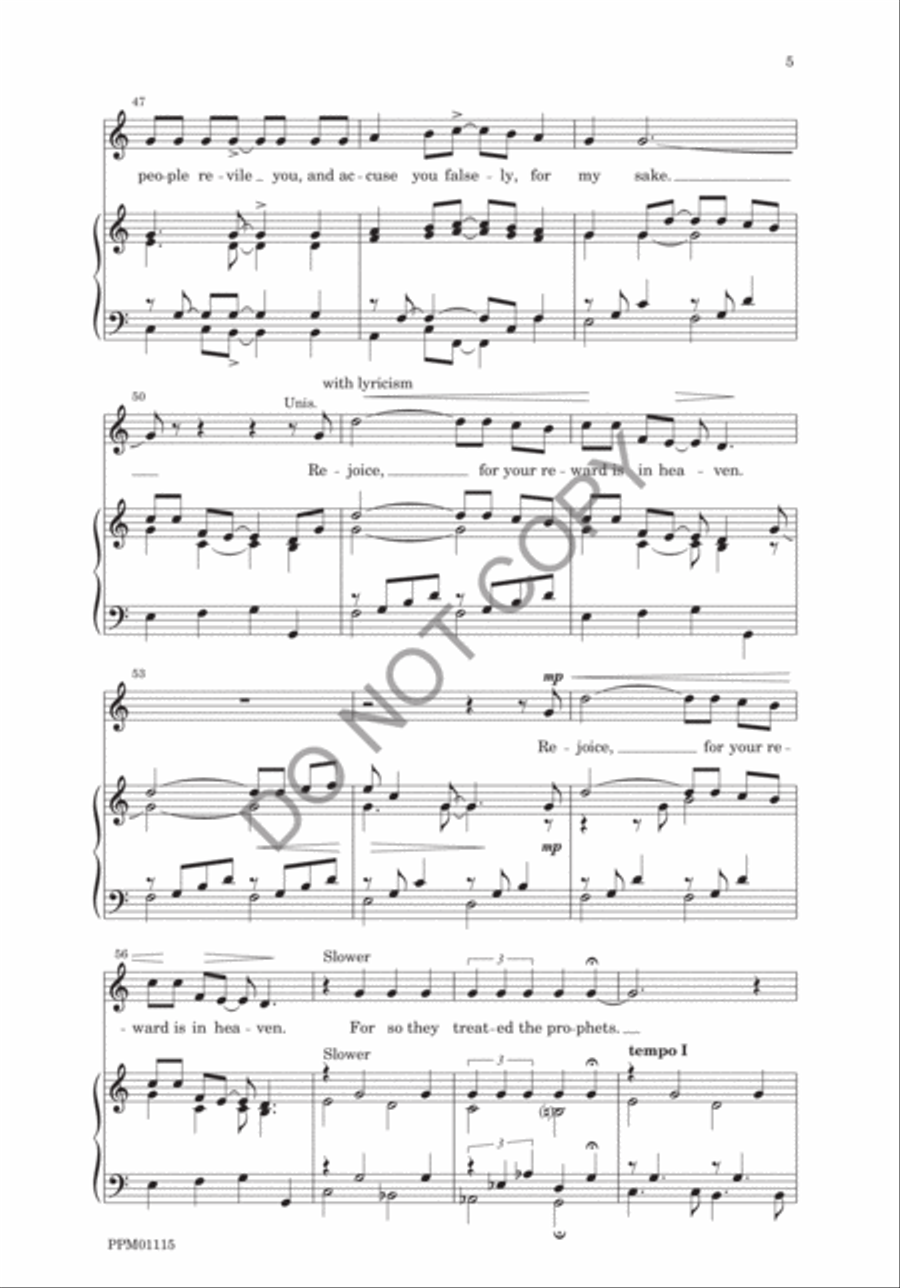 Beatitudes Beatitudes Unison Choir scores gallery preview page 7
