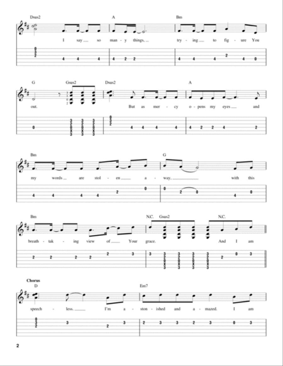 Speechless Guitar Tablature scores gallery preview page 2