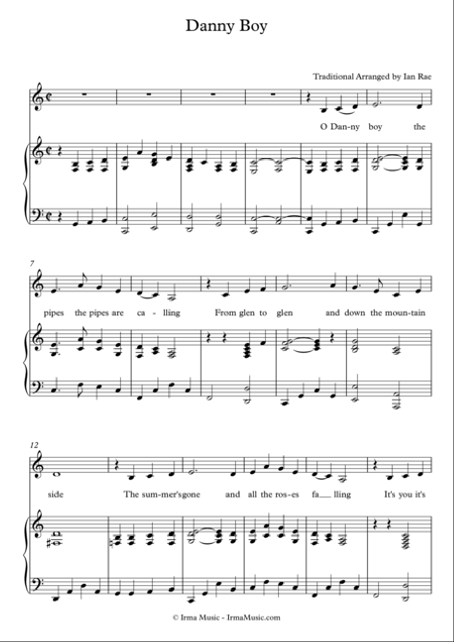 Danny Boy - Vocal Arrangement 3-Part scores gallery preview page 1