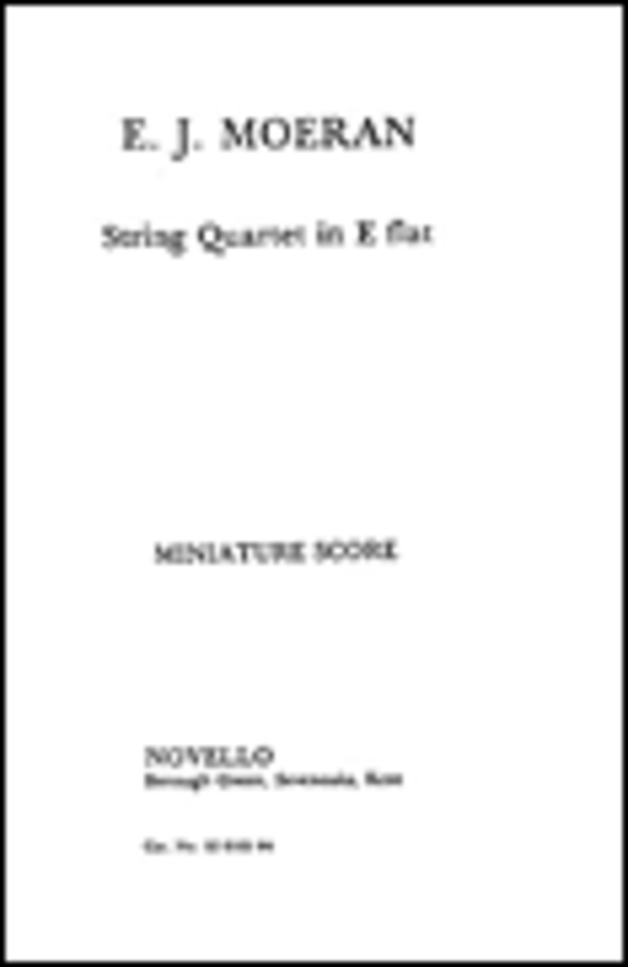 E.J. Moeran: String Quartet In E Flat (Score)
