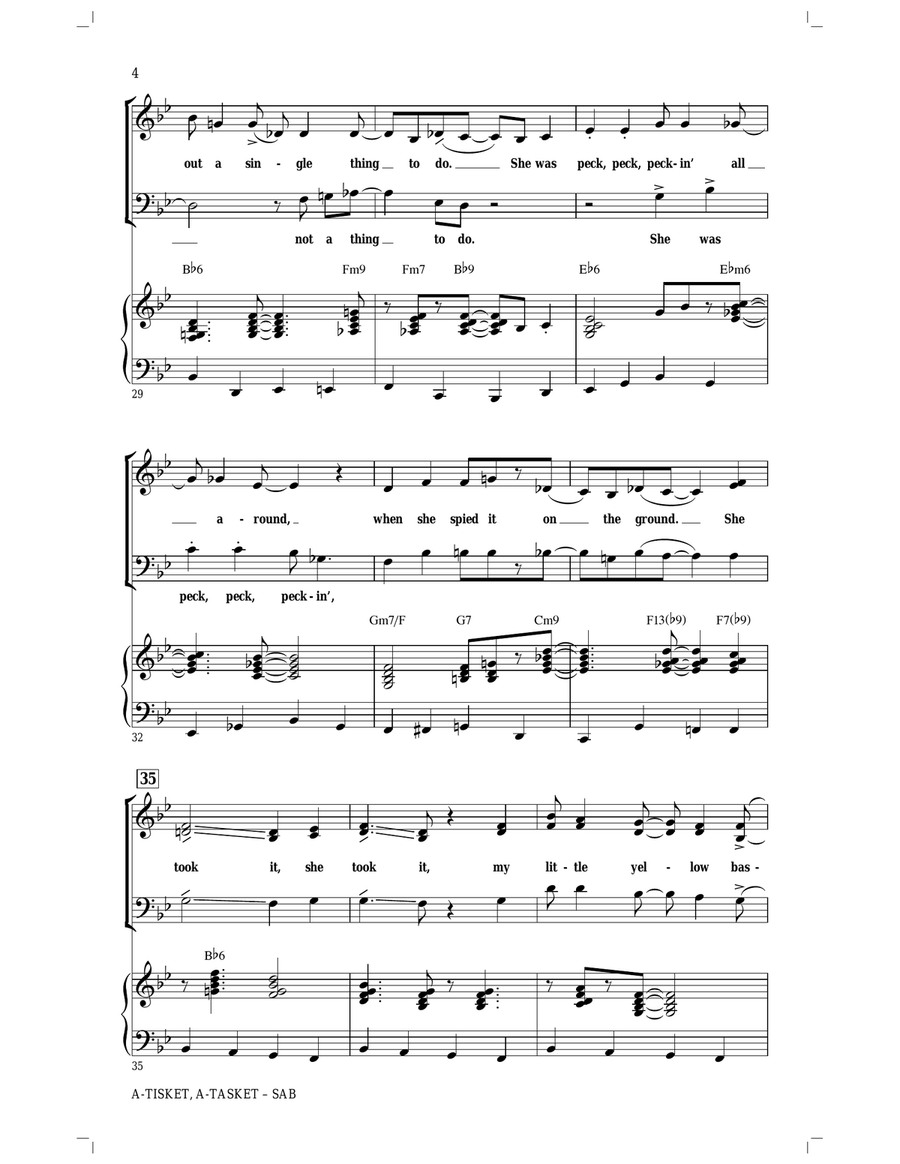 A-Tisket, A-Tasket 3-Part scores gallery preview page 4