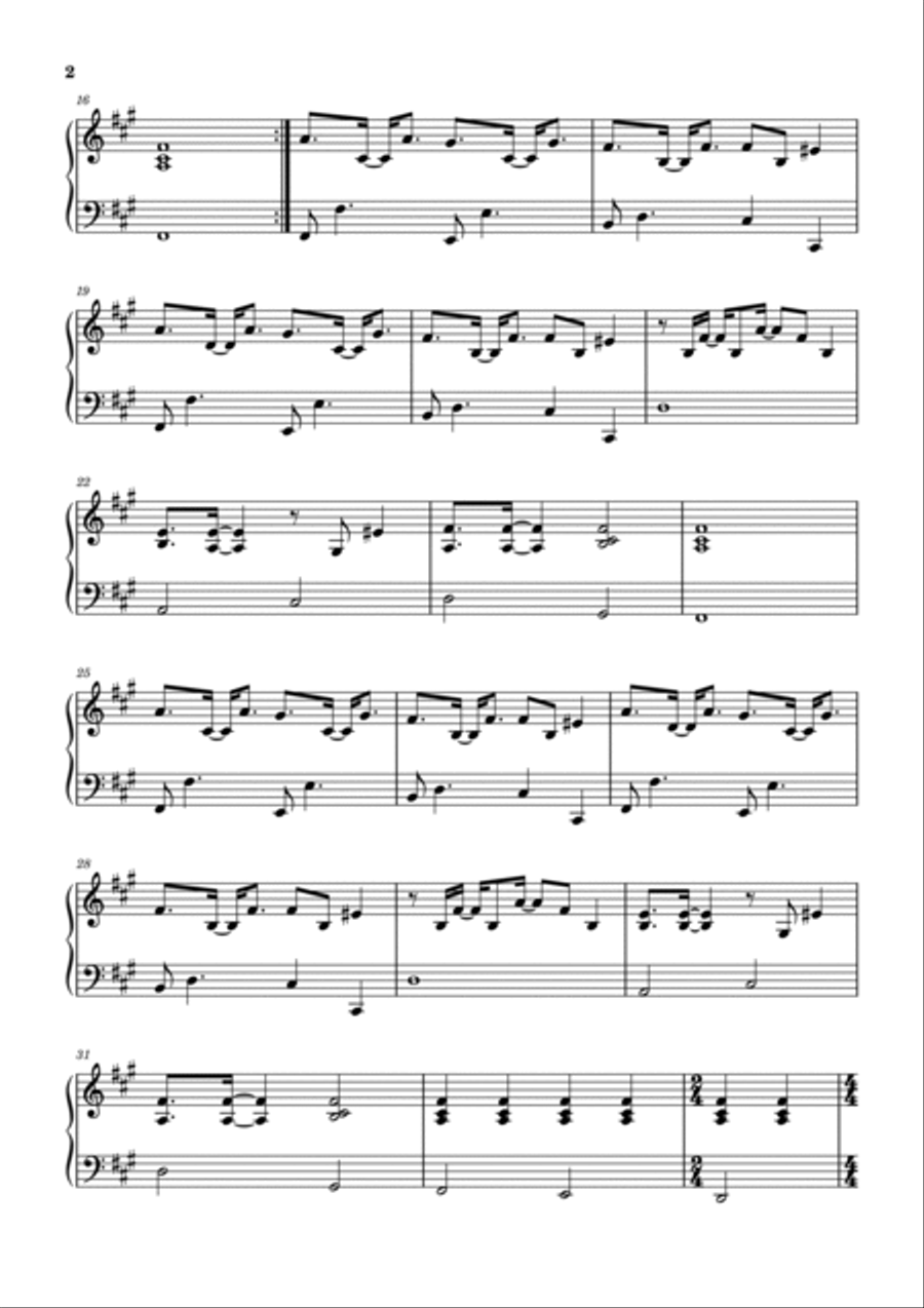 Shape Of My Heart Easy Piano scores gallery preview page 2