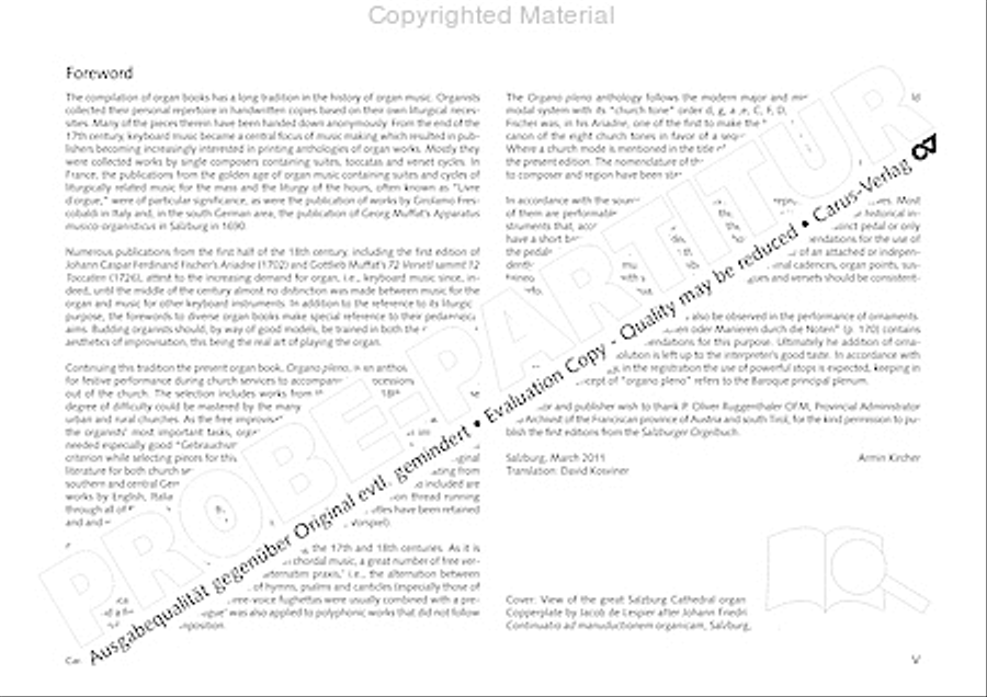 Organo pleno. Orgelstucke zum Ein- und Auszug