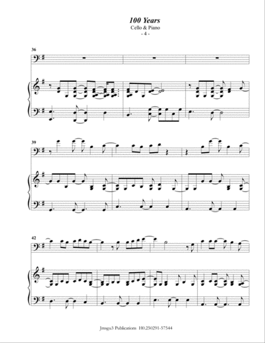 100 Years Piano scores gallery preview page 4