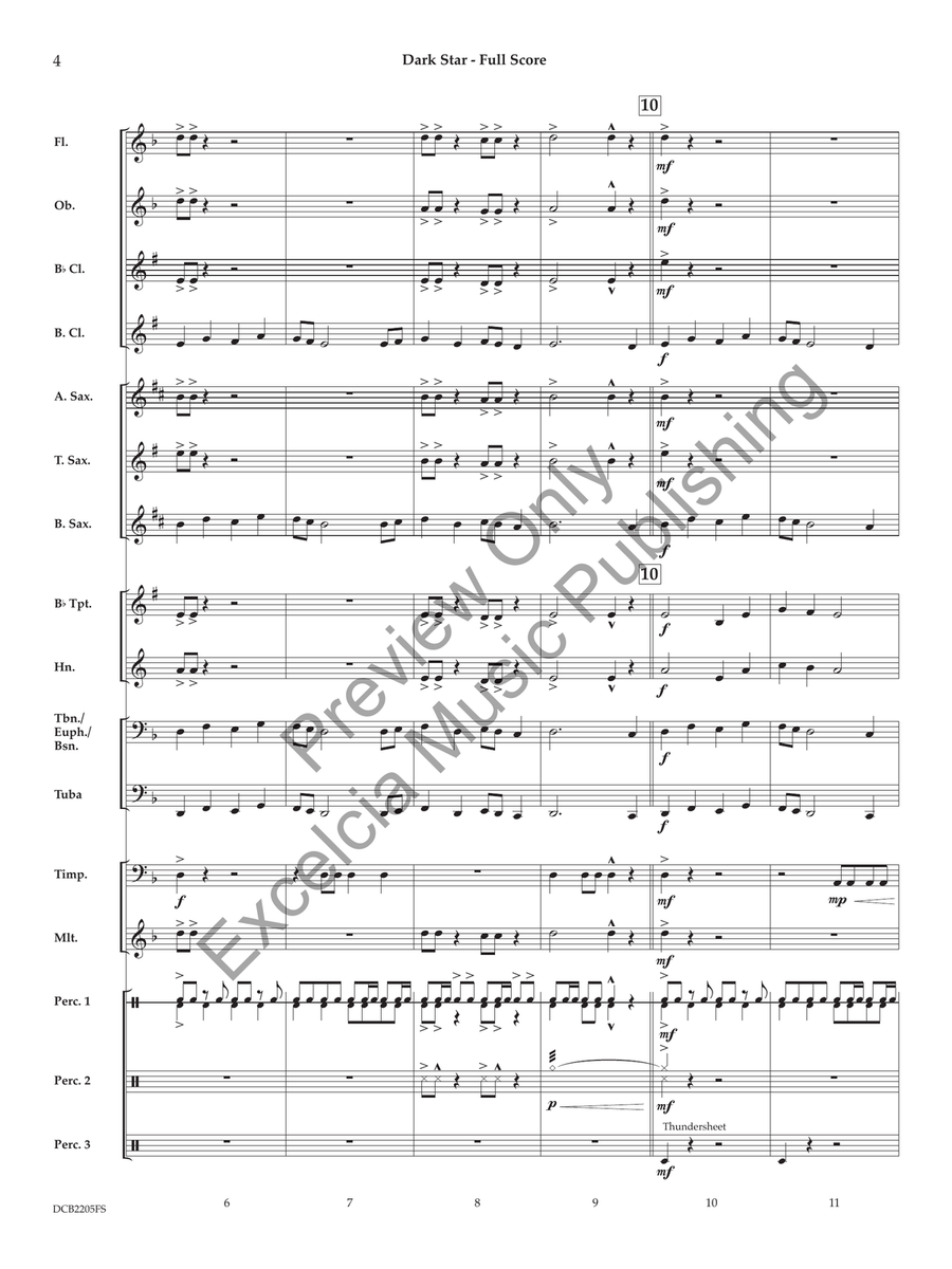 Dark Star Concert Band scores gallery preview page 5