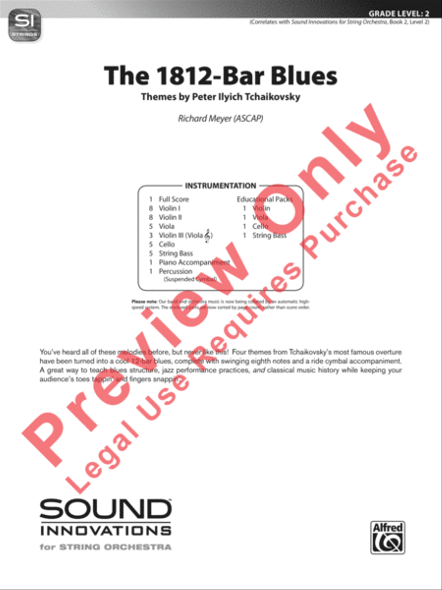 The 1812-Bar Blues String Orchestra scores gallery preview page 2