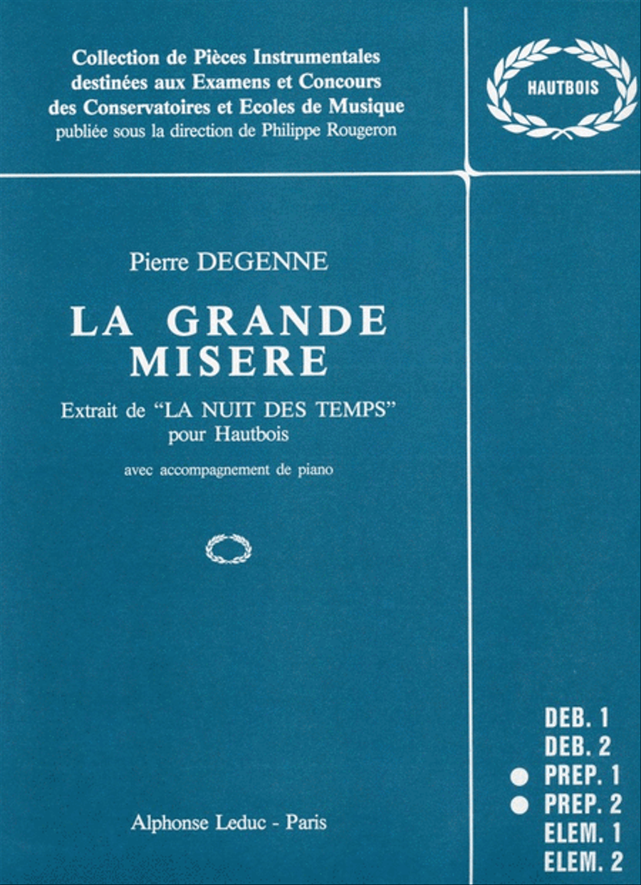 La Grande Misere (oboe & Piano) Piano Accompaniment scores gallery preview page 1