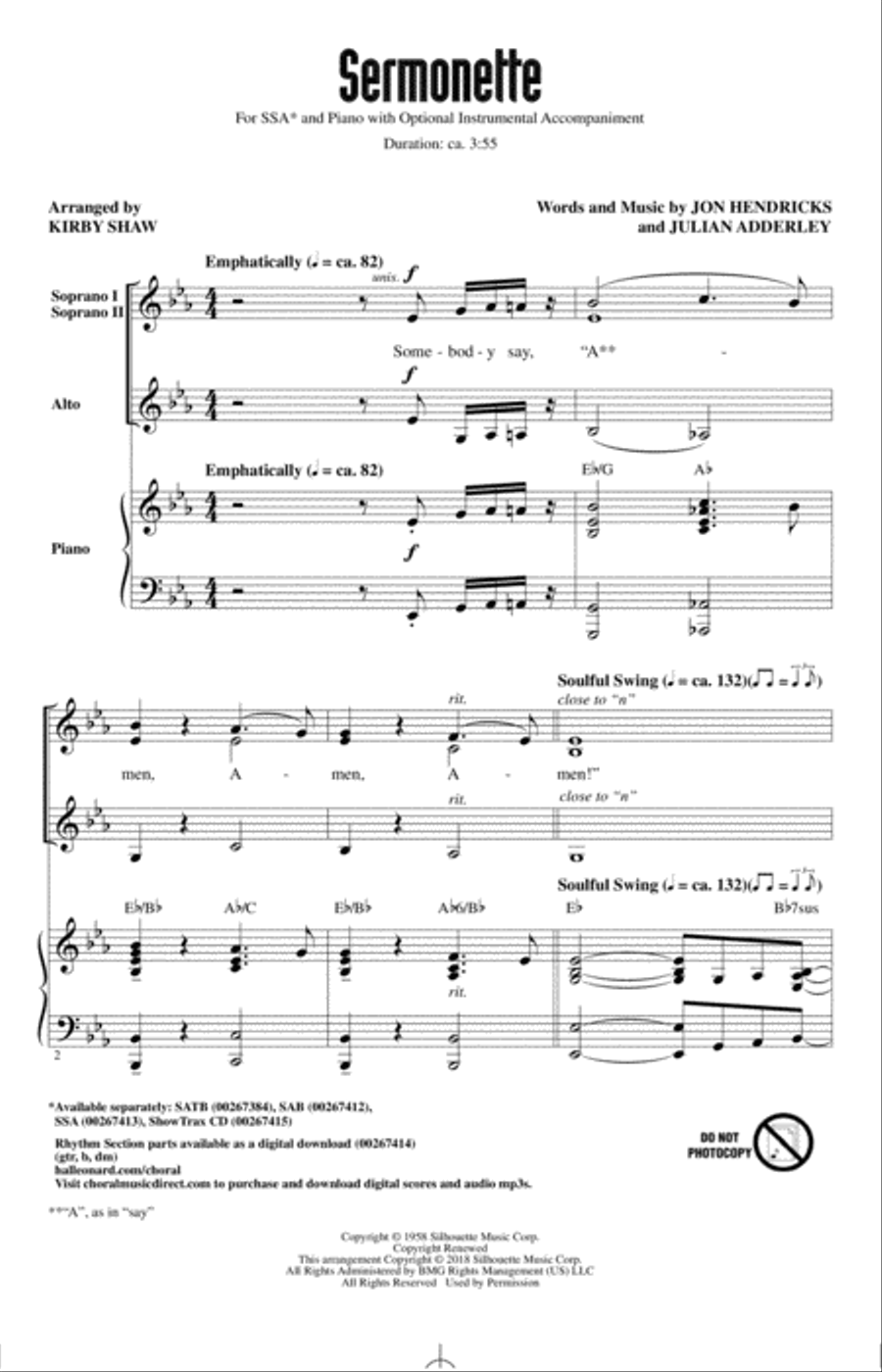 Sermonette Sermonette SSA scores gallery preview page 1