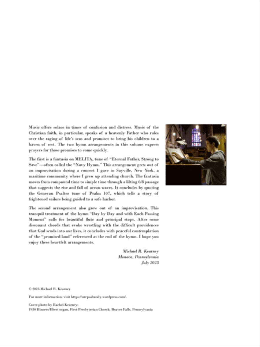 Kearney: Hymn Meditations, vol. 5: Eternal Father, Strong to Save; Day by Day Organ Solo scores gallery preview page 2